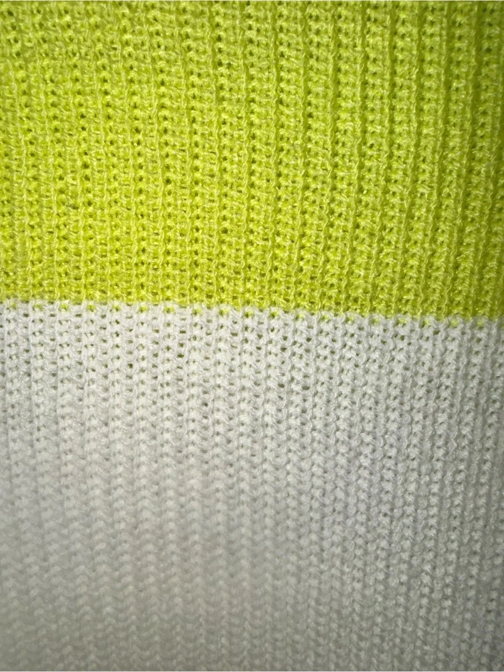H&M Girls Lime Green White Striped Knit Sweater Size 14 / 170